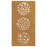 Decorazione Muro da Giardino 105x55 cm Foglia Acciaio Corten