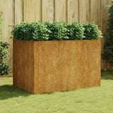 Fioriera Rialzata da Giardino 120x80x80 cm in Acciaio Corten