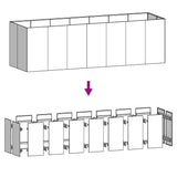Fioriera Rialzata da Giardino 280x80x80 cm in Acciaio Corten