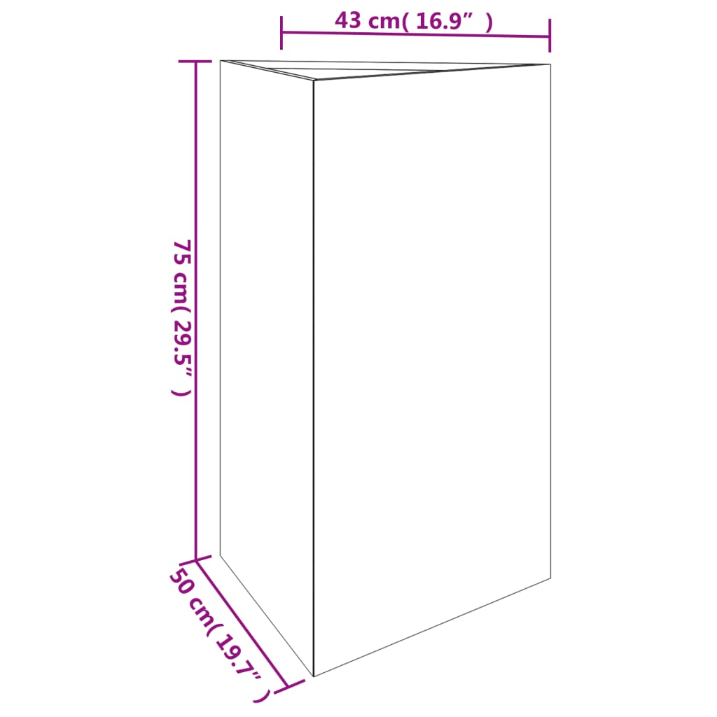 Fioriera da Giardino 50x43x75 cm in Acciaio Corten