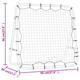 Rimbalzatore da Calcio Regolabile 96x80x96 cm Acciaio e PE