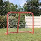 Porta da Hockey Rossa e Bianca 183x71x122 cm in Poliestere