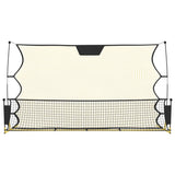 Rete Rimbalzante da Calcio Nera Gialla 183x85x120cm Poliestere