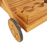 Carrello da Tè 54x87x90 cm in Legno Massello di Acacia