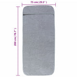 Asciugamani da Spiaggia 2 pz Grigi 75x200 cm in Tessuto 400 GSM