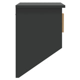 Armadietto Parete con Ganci Nero 80x24x35,5cm Legno Multistrato