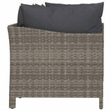 Set Divani da Giardino 4 pz con Cuscini in Polyrattan Grigio