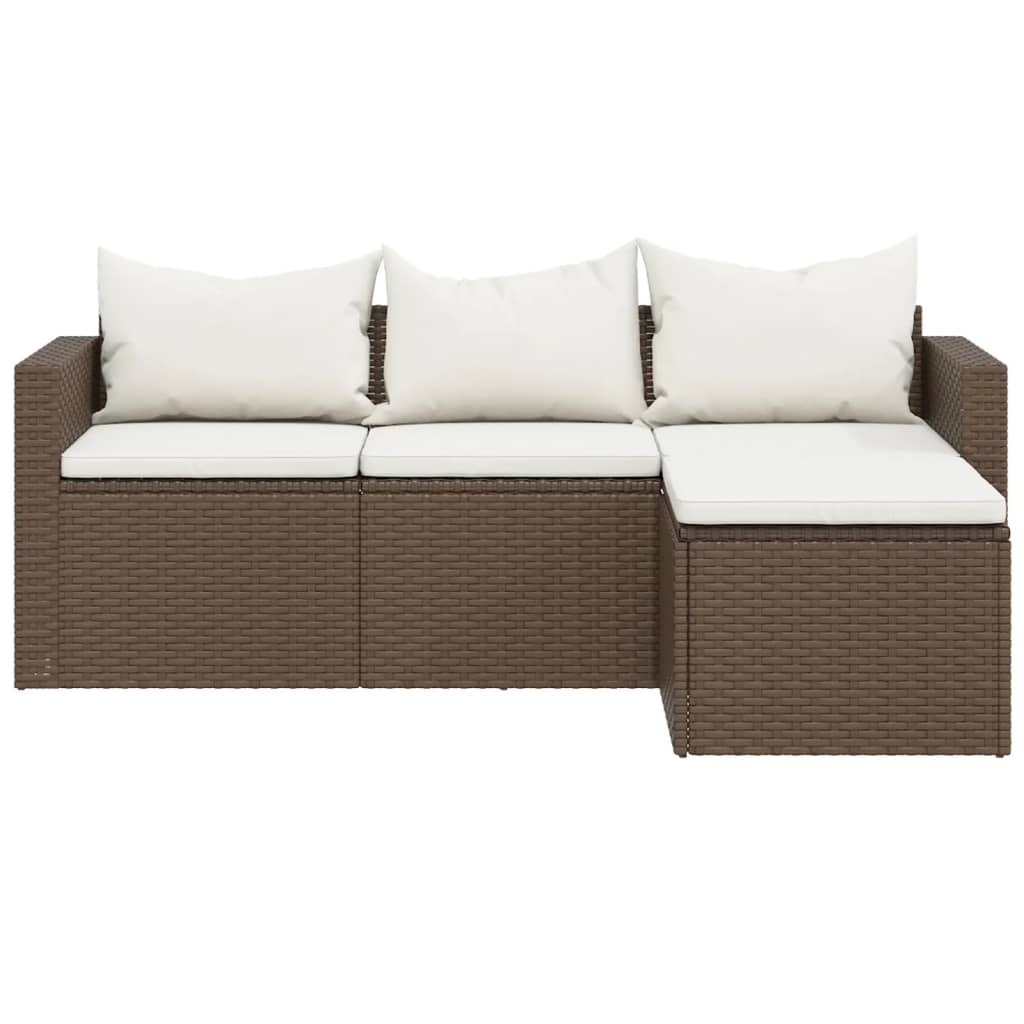 Set Mobili da Giardino Marrone in Polyrattan