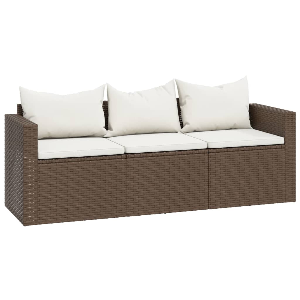 Set Mobili da Giardino Marrone in Polyrattan