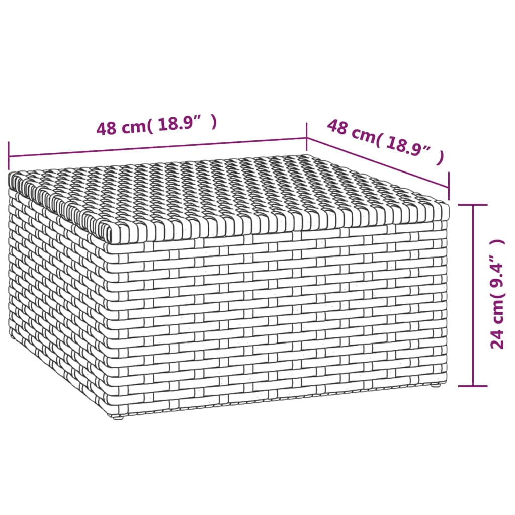 Set Divani da Giardino 3 pz con Cuscini in Polyrattan Grigio