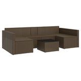 Set Divani da Giardino 2 pz con Cuscini in Polyrattan Marrone