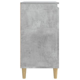 Comodino Grigio Cemento 40x35x70 cm in Legno Multistrato