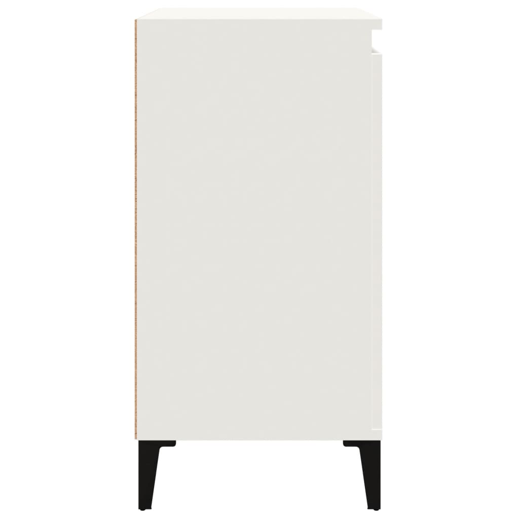 Comodino Bianco 40x35x70 cm in Legno Multistrato