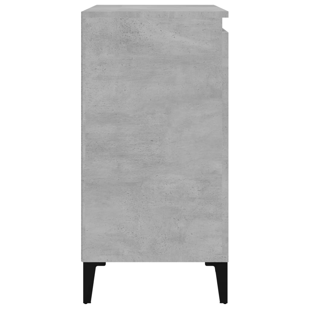 Comodino Grigio Cemento 40x35x70 cm in Legno Multistrato