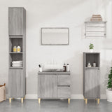 Armadietto Bagno Grigio Sonoma 30x30x190cm in Legno Multistrato