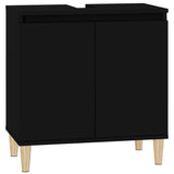 Mobile Lavabo Nero 58x33x60 cm in Legno Multistrato