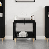 Mobile Lavabo Nero 58x33x60 cm in Legno Multistrato