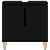 Mobile Lavabo Nero 58x33x60 cm in Legno Multistrato