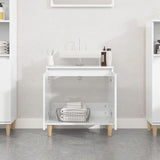 Mobile Lavabo Bianco Lucido 58x33x60 cm in Legno Multistrato