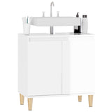 Mobile Lavabo Bianco Lucido 58x33x60 cm in Legno Multistrato