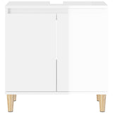 Mobile Lavabo Bianco Lucido 58x33x60 cm in Legno Multistrato