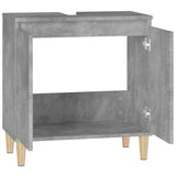 Mobile Lavabo Grigio Cemento 58x33x60 cm in Legno Multistrato