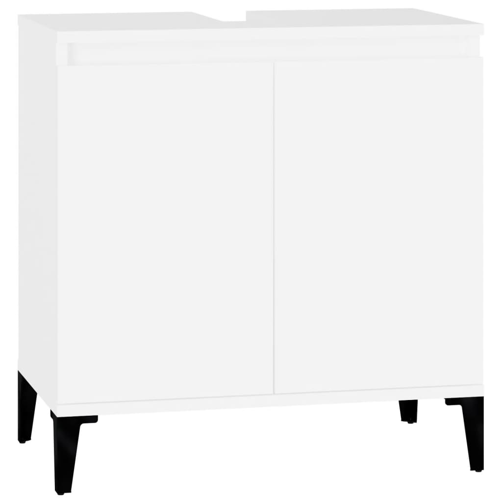 Mobile Lavabo Bianco 58x33x60 cm in Legno Multistrato