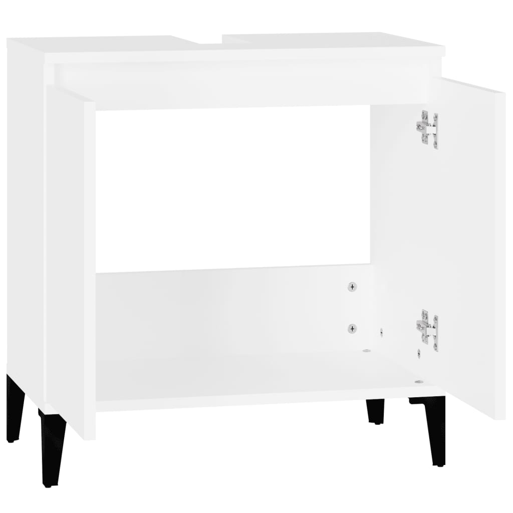 Mobile Lavabo Bianco 58x33x60 cm in Legno Multistrato