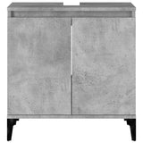 Mobile Lavabo Grigio Cemento 58x33x60 cm in Legno Multistrato