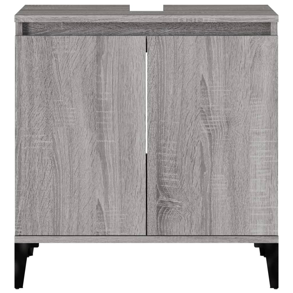 Mobile Lavabo Grigio Sonoma 58x33x60 cm in Legno Multistrato