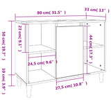 Mobile Lavabo Bianco 80x33x60 cm in Legno Multistrato