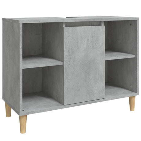 Mobile Lavabo Grigio Cemento 80x33x60 cm in Legno Multistrato