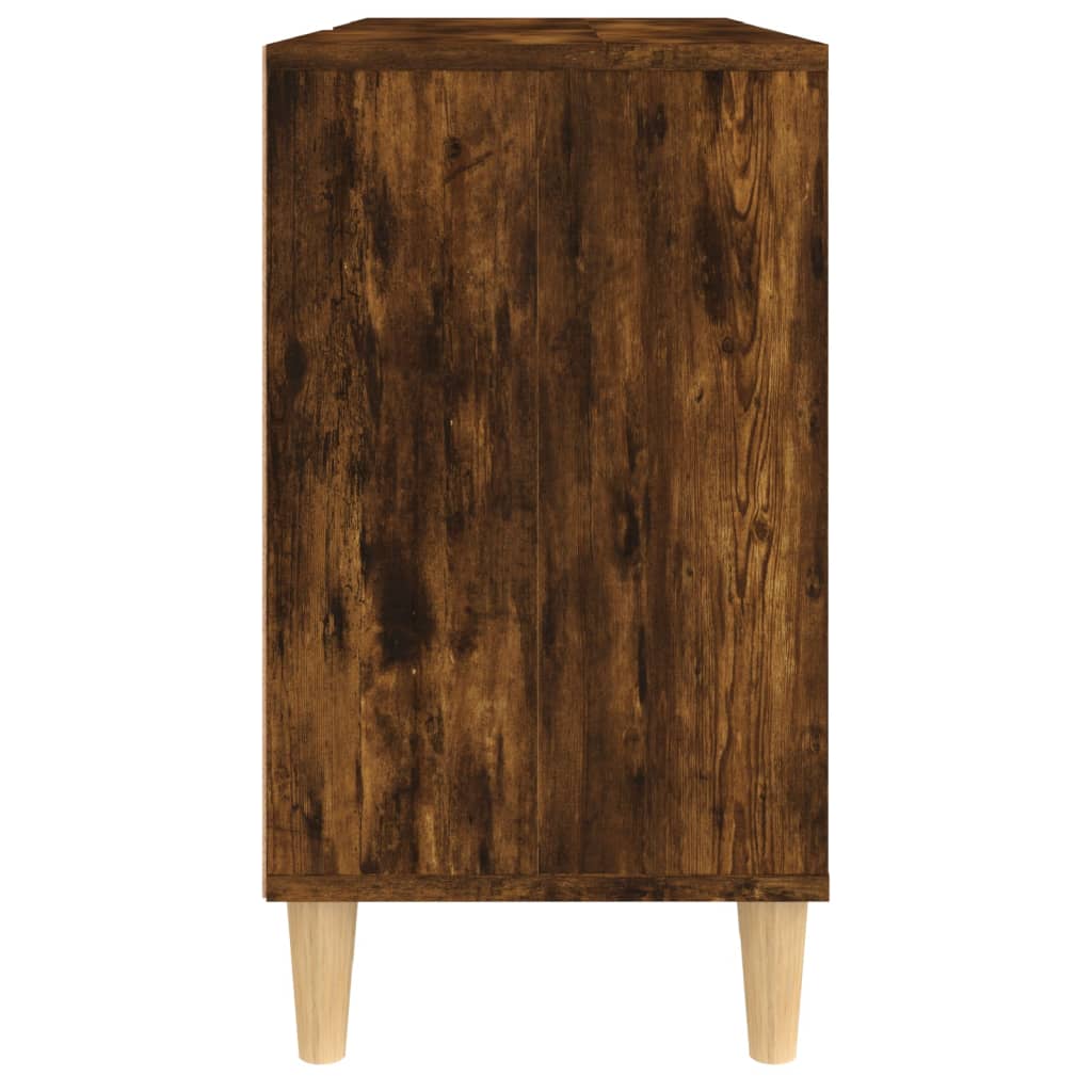 Mobile Lavabo Rovere Fumo 80x33x60 cm in Legno Multistrato