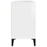 Mobile Lavabo Bianco Lucido 80x33x60 cm in Legno Multistrato