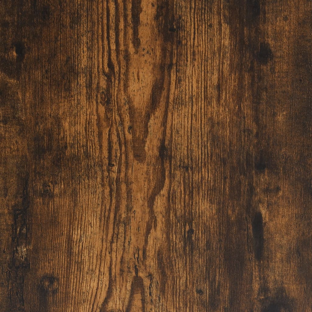 Scrivania Rovere Fumo 80x50x90 cm in Legno Multistrato e Ferro