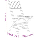 Sedie da Giardino Pieghevoli 8pz 47x61x90cm Legno Massello Teak