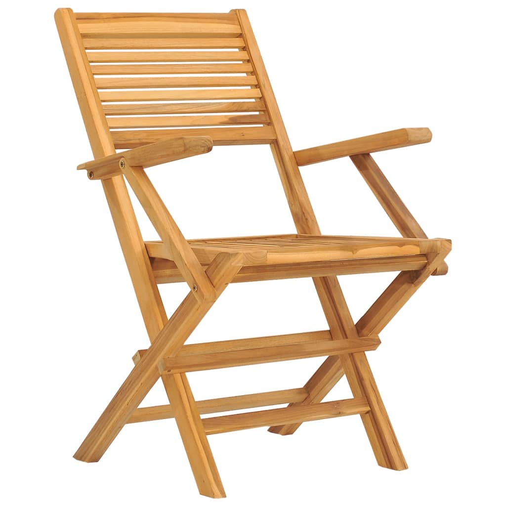 Sedie da Giardino Pieghevoli 4pz 55x62x90cm Legno Massello Teak