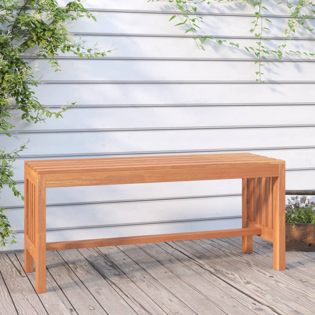 Panca da Giardino 110 cm Legno Massello di Eucalipto