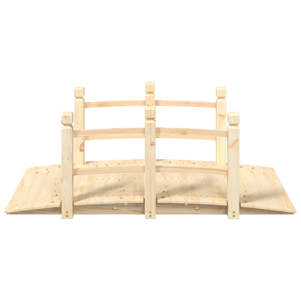 Ponte Giardino Ringhiere 150x67x56cm Legno Massello Abete Rosso