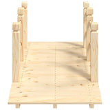 Ponte Giardino Ringhiere 150x67x56cm Legno Massello Abete Rosso