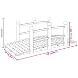 Ponte Giardino Ringhiere 150x67x56cm Legno Massello Abete Rosso