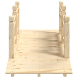 Ponte Giardino Ringhiere 150x67x56cm Legno Massello Abete Rosso