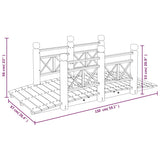 Ponte Giardino Ringhiere 150x67x56cm Legno Massello Abete Rosso