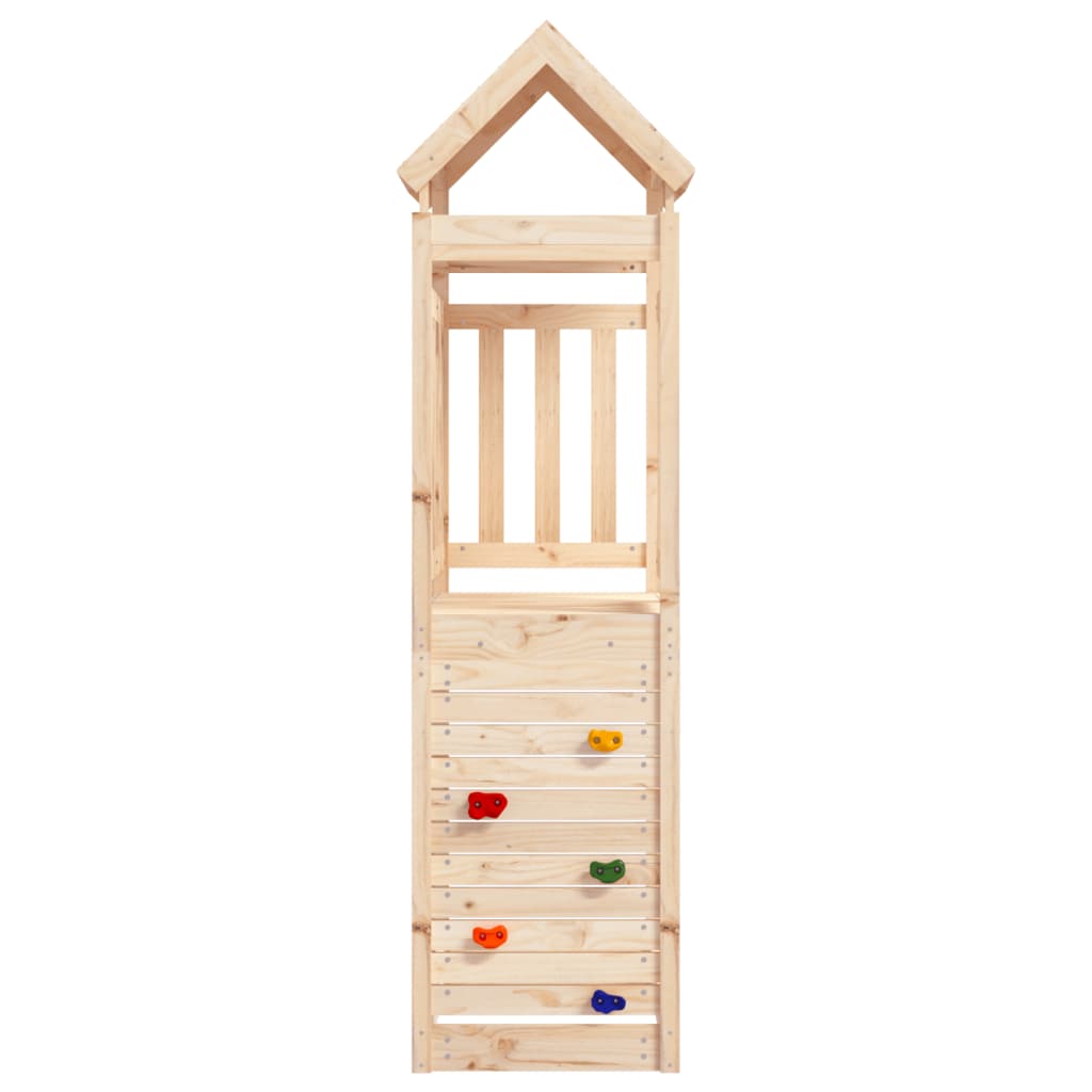 Torre da Gioco con Arrampicata 53x110x214 cm in Legno di Pino