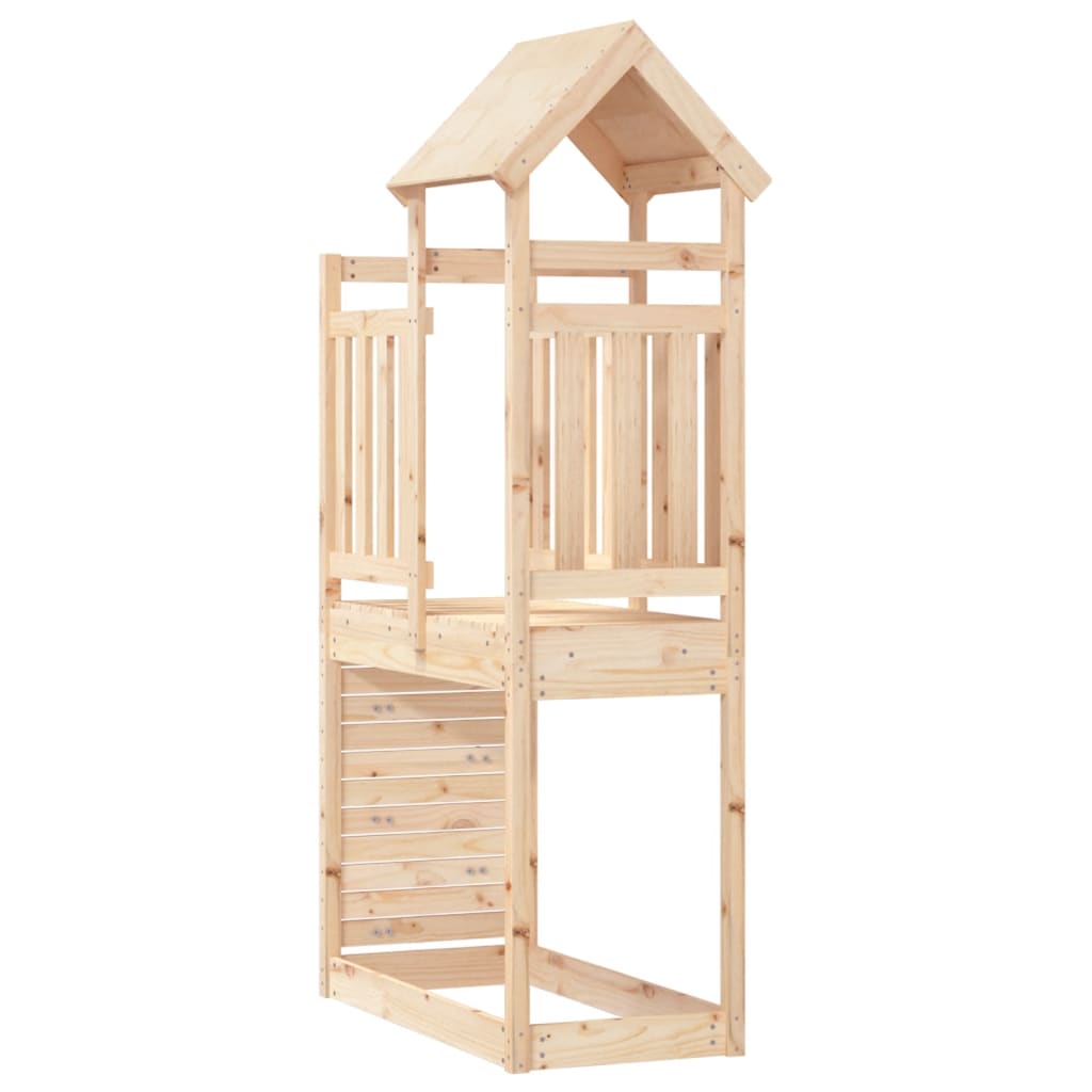 Torre da Gioco con Arrampicata 53x110x214 cm in Legno di Pino