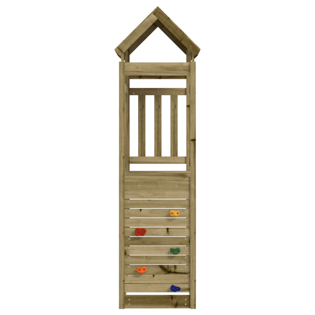 Torre da Gioco con Arrampicata 53x110x214 cm in Pino Impregnato