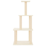 Albero per Gatti con Tiragraffi in Sisal Crema 111 cm