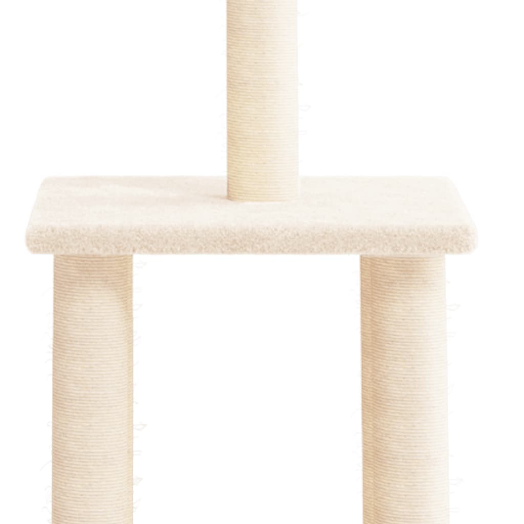 Albero per Gatti con Tiragraffi in Sisal Crema 85,5 cm