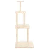 Albero per Gatti con Tiragraffi in Sisal Crema 149 cm