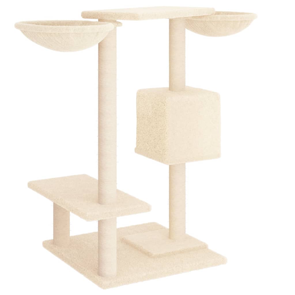 Albero per Gatti con Tiragraffi Crema 82 cm